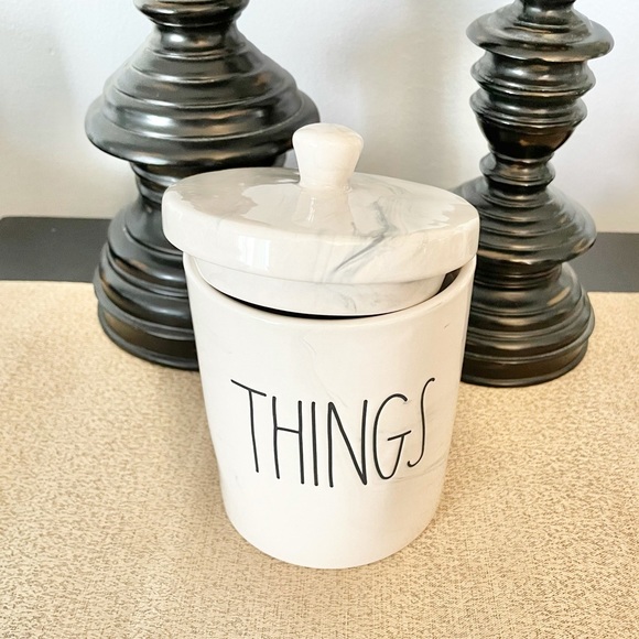 🆕Rae Dunn STUFF/THINGS Ceramic Toiletries Set - Picture 2 of 6